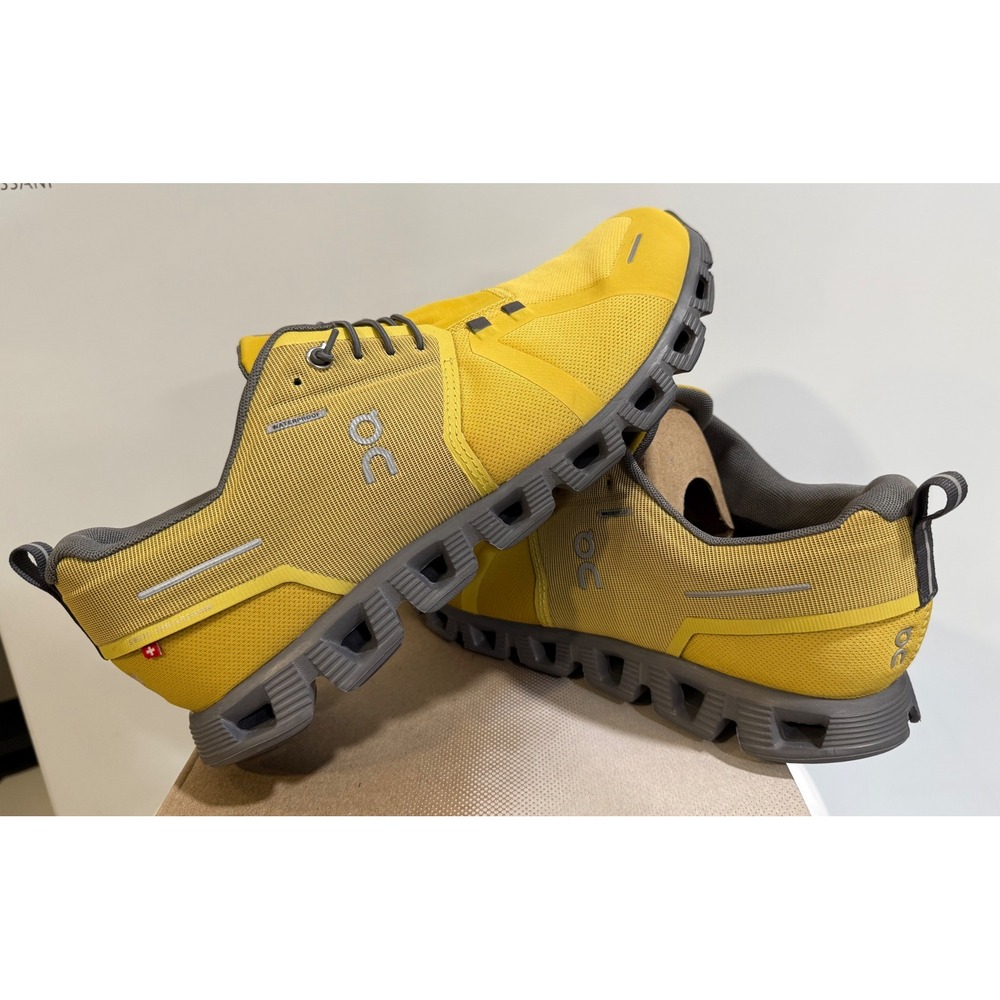 On Cloud 5 Waterproof Mens Running Shoes Mustard Rock Yellow rare color Size 11